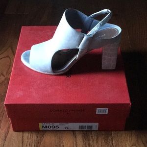 Donald J Pliner Light Gray Nubuc